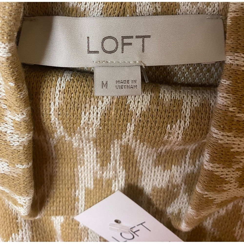 LOFT MOCKNECK PULLOVER ANIMAL PRINT SWEATER SIZE MEDIUM - Picture 2 of 10